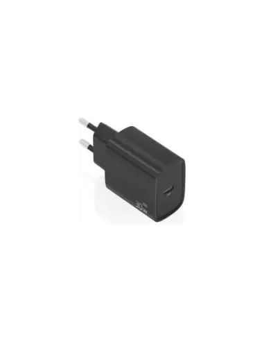 Cargador de Pared GaN Aisens A110-0951/ 1xUSB Tipo-C/ 30W/ Negro
