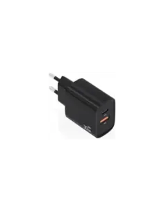 Cargador de Pared GaN Aisens A110-0953/ 1xUSB Tipo-C/ 1xUSB/ 30W/ Negro