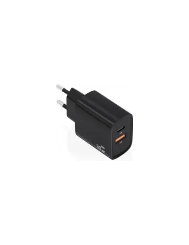 Cargador de Pared GaN Aisens A110-0953/ 1xUSB Tipo-C/ 1xUSB/ 30W/ Negro