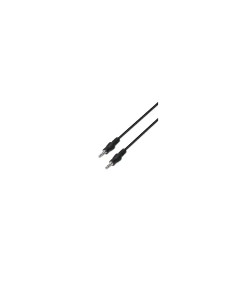 Cable Estéreo Aisens A128-0144/ Jack 3.5 Macho - Jack 3.5 Macho/ Hasta 0.1W/ 10m/ Negro