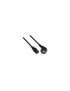 Cable Alimentación Aisens A132-0168/ CEE(7-7) Macho - C13 Hembra/ Hasta 1500W/ 3m/ Negro
