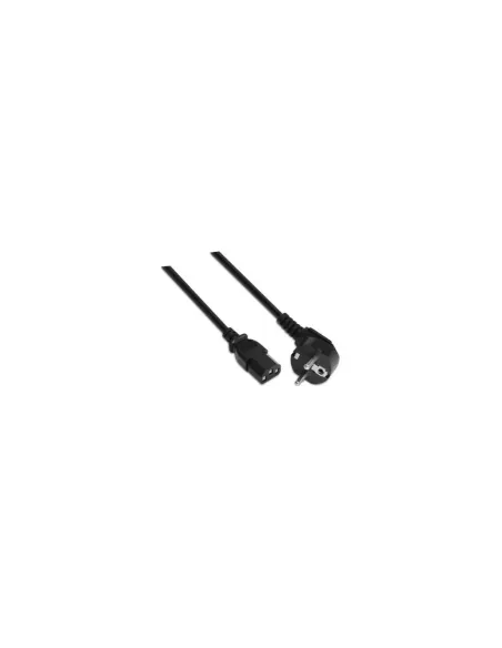 Cable Alimentación Aisens A132-0168/ CEE(7-7) Macho - C13 Hembra/ Hasta 1500W/ 3m/ Negro