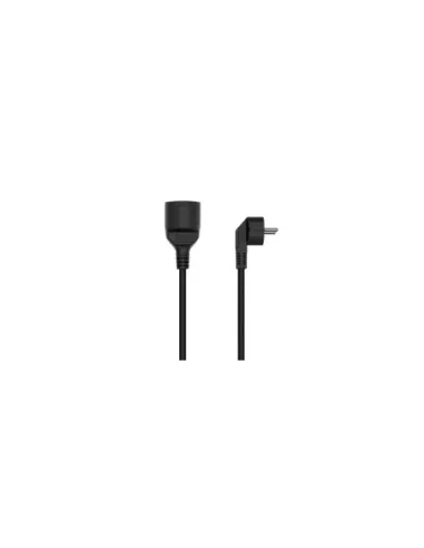 Cable Alargador de Alimentación Aisens A132-0601/ CEE7 Macho - CEE7 Hembra/ Hasta 1500W/ 3m/ Negro