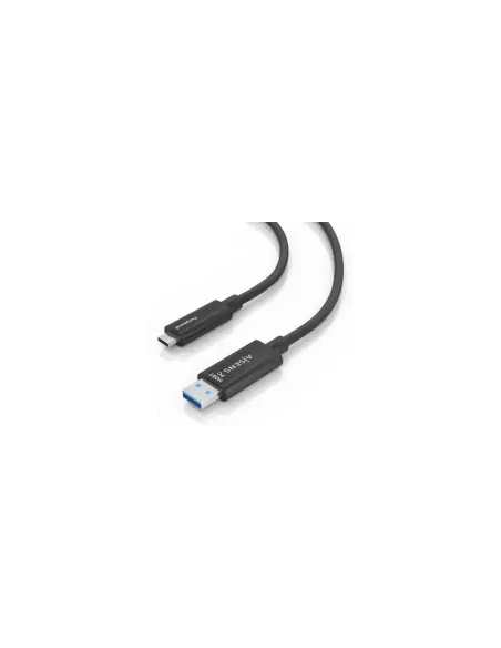 Cable USB 3.2 Tipo-C AOC Aisens A157-0925/ USB Tipo-C Macho - USB Macho/ 10Gbps/ 15m/ Negro