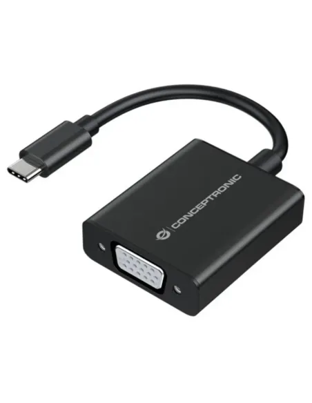 Adaptador usb tipo c a vga conceptronic 10.8cm - macho - hembra - negro