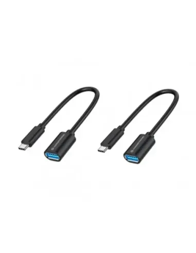 Adaptador usb tipo c a usb tipo a conceptronic 20cm -  macho - hembra -  pack 2 unidades