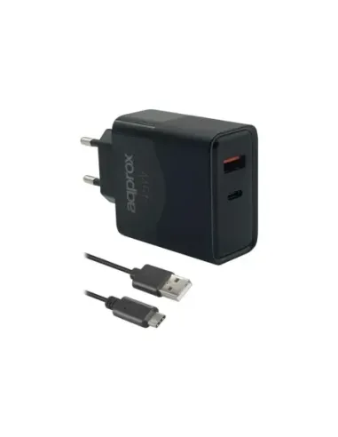 APPROX CARGADOR 45W QC 1 X USB A+ 1 X USB C+CABLE