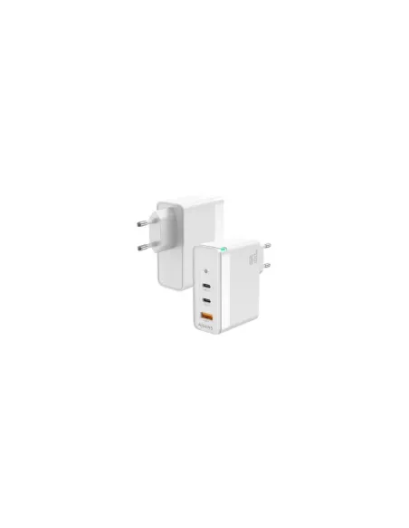 Cargador de Pared GaN Aisens ASCH-100W3P008-W/ 2xUSB Tipo-C/ 1x USB/ 100W