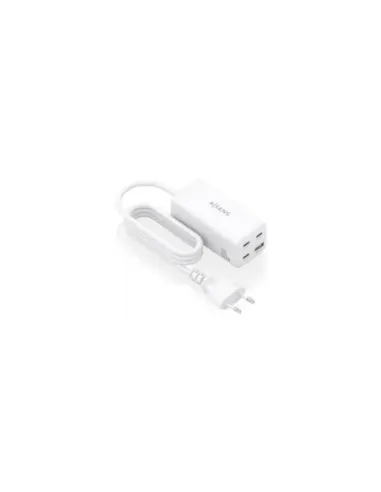 Cargador Sobremesa GaN Aisens ASCH-100W4P053-W/ 3xUSB Tipo-C/ 1xUSB/ 100W