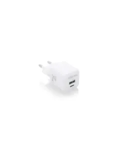 Cargador de Pared GaN Aisens ASCH-25W2P014-W/ 1xUSB Tipo-C/ 1xUSB/ 25W