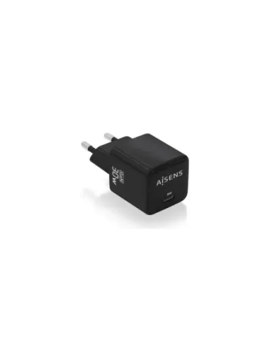Cargador de Pared GaN Aisens ASCH-30W1P036-BK/ 1xUSB Tipo-C/ 30W