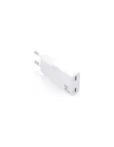 Cargador de Pared GaN Aisens ASCH-30W2P048-W/ 2xUSB Tipo-C/ 30W/ Blanco