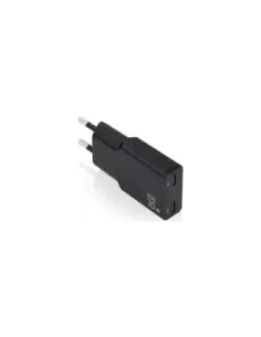 Cargador de Pared GaN Aisens ASCH-30W2P049-BK/ 2xUSB Tipo-C/ 30W/ Negro
