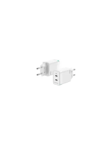 Cargador de Pared GaN Aisens ASCH-45W2P005-W/ 2xUSB Tipo-C/ 45W