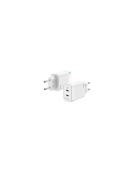 Cargador de Pared GaN Aisens ASCH-45W2P005-W/ 2xUSB Tipo-C/ 45W