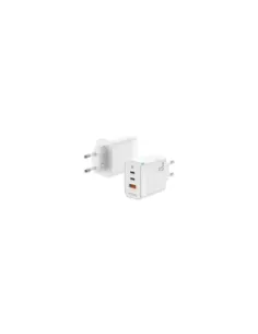Cargador de Pared GaN Aisens ASCH-65W3P007-W/ 2xUSB Tipo-C/ 1x USB/ 65W