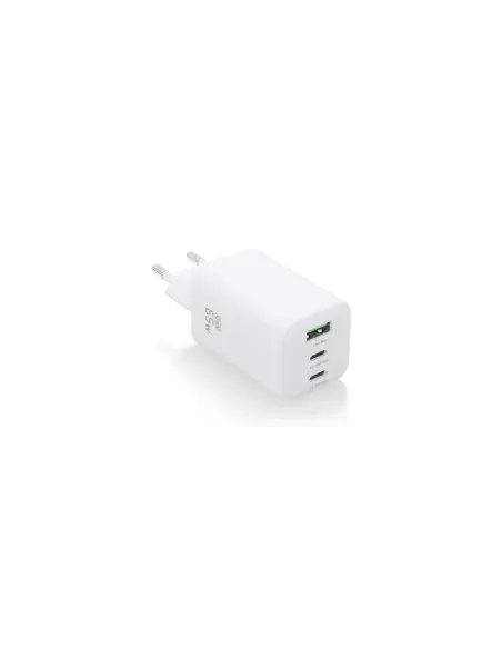 Cargador de Pared GaN Aisens ASCH-65W3P041-W/ 2xUSB Tipo-C/ 1xUSB/ 65W