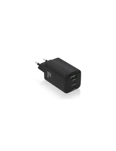Cargador de Pared GaN Aisens ASCH-65W3P042-BK/ 2xUSB Tipo-C/ 1xUSB/ 65W