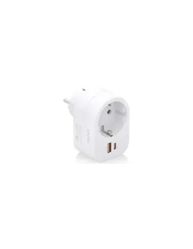 Enchufe Aisens ASPS-1A1C06-W/ 1 Toma de Corriente/ 1 USB Tipo-C PD/ 1 USB/ Blanco