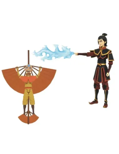 Surtido figuras diamond collection avatar the last airbender aang & azula 6 unidades action figures series 2 18 cm