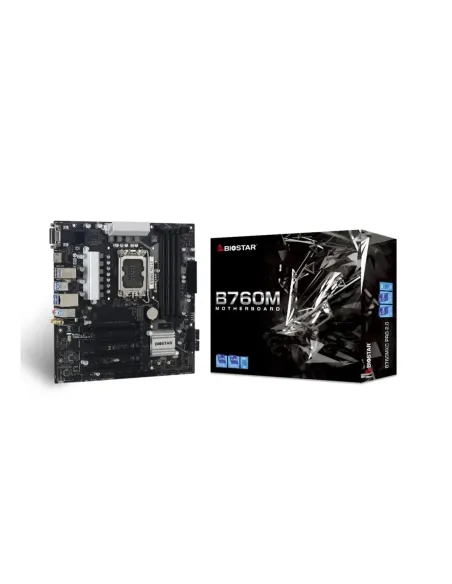 Placa base biostar b760mxc pro matx -  4xddr5 -  8x sata3 lga 1700