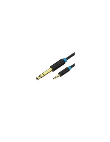Cable Estéreo Vention BABBF/ Jack 6.5 Macho - Jack 3.5 Macho/ 1m/ Negro