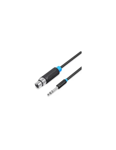Cable Estéreo Vention BBEBF/ Jack 6.5 Macho - XLR Hembra/ 1m/ Negro