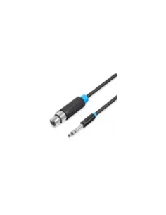 Cable Estéreo Vention BBEBI/ Jack 6.5 Macho - XLR Hembra/ 3m/ Negro