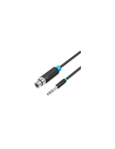 Cable Estéreo Vention BBEBI/ Jack 6.5 Macho - XLR Hembra/ 3m/ Negro