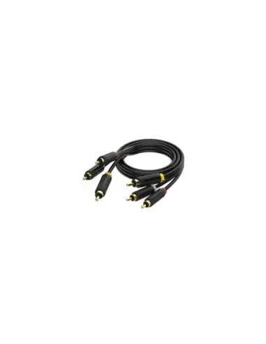 Cable Estéreo Vention BCABH/ 3x RCA Macho - 3x RCA Macho/ 2m/ Negro