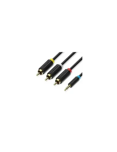 Cable Estéreo Vention BCBBG/ Jack 3.5 Macho - 3x RCA Macho/ 1.5m/ Negro
