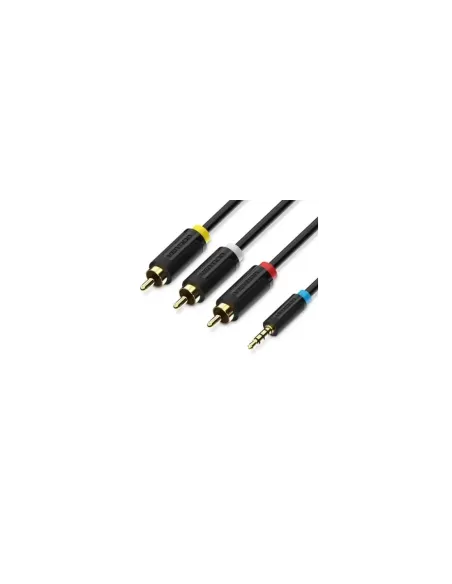 Cable Estéreo Vention BCBBG/ Jack 3.5 Macho - 3x RCA Macho/ 1.5m/ Negro