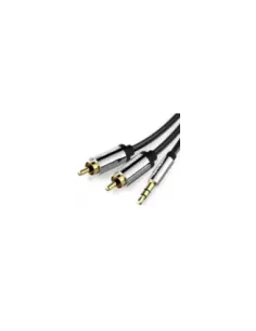 Cable Estéreo Vention BCFBJ/ Jack 3.5 Macho - 2x RCA Macho/ 5m/ Negro