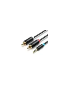Cable Estéreo Vention BCLBD/ Jack 3.5 Macho - 2x RCA Macho/ 50cm/ Negro