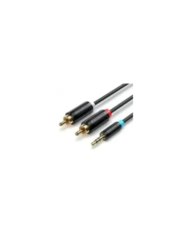 Cable Estéreo Vention BCLBD/ Jack 3.5 Macho - 2x RCA Macho/ 50cm/ Negro