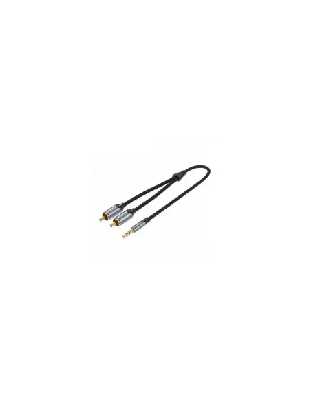 Cable Estéreo Vention BCNBH/ Jack 3.5 Macho - 2x RCA Macho/ 2m/ Gris