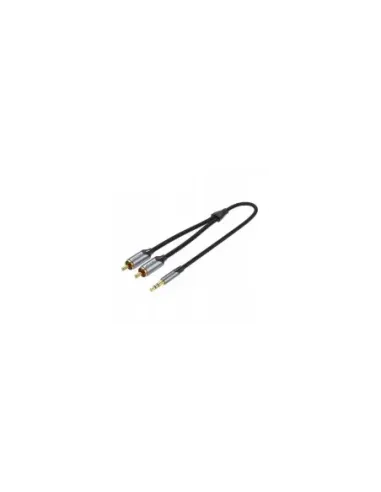 Cable Estéreo Vention BCNBI/ Jack 3.5 Macho - 2x RCA Macho/ 3m/ Gris