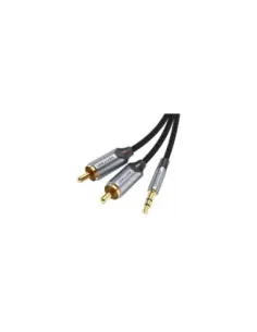 Cable Audio Vention BCNBK/ 2x RCA Macho - Jack 3.5 Macho/ 8m/ Gris