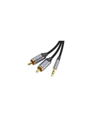 Cable Audio Vention BCNBK/ 2x RCA Macho - Jack 3.5 Macho/ 8m/ Gris