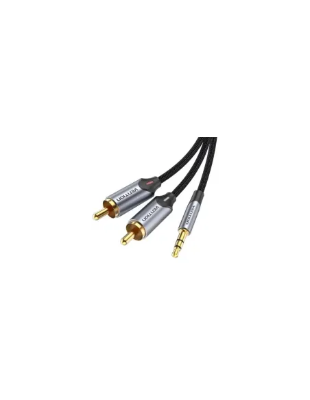 Cable Audio Vention BCNBK/ 2x RCA Macho - Jack 3.5 Macho/ 8m/ Gris