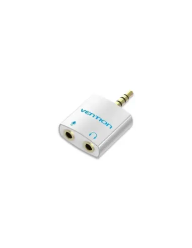 Adaptador Audio Vention BDBW0/ Jack 3.5 Macho - 2x Jack 3.5 Hembra/ Blanco