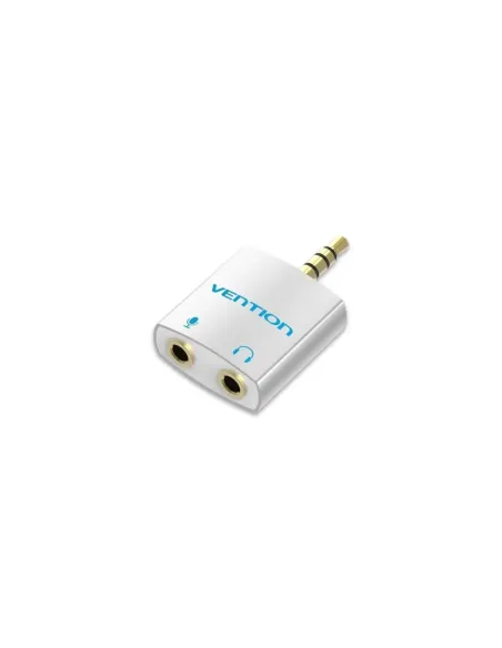 Adaptador Audio Vention BDBW0/ Jack 3.5 Macho - 2x Jack 3.5 Hembra/ Blanco