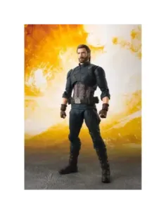 Figura tamashi nations marvel avengers infinity war capitan america 16 cm set de efectos especiales