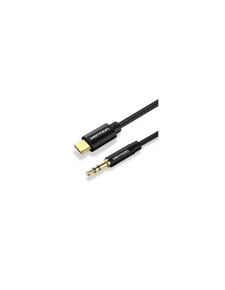 Cable Conversor Audio Vention BGABG/ USB Tipo-C Macho - Jack 3.5 Macho/ 1.5m/ Negro