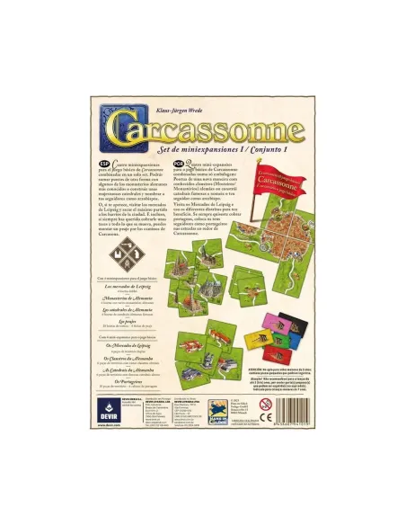 Juego de mesa devir carcassonne expansiones reunidas