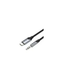 Cable Conversor Audio Vention BGKHF/ USB Tipo-C Macho - Jack 3.5 Macho/ 1m/ Gris