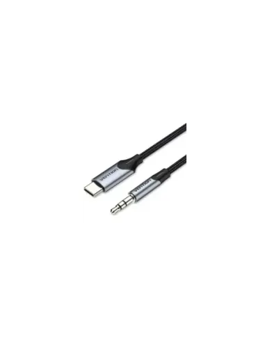Cable Conversor Audio Vention BGKHF/ USB Tipo-C Macho - Jack 3.5 Macho/ 1m/ Gris
