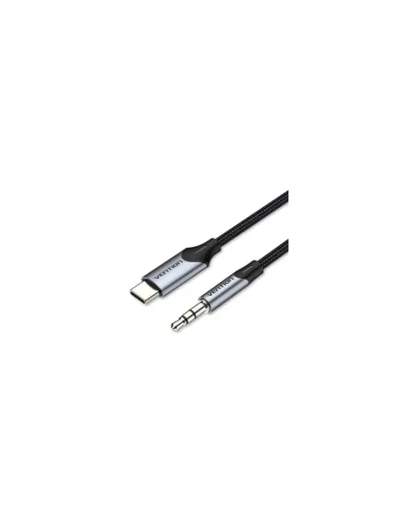 Cable Conversor Audio Vention BGKHF/ USB Tipo-C Macho - Jack 3.5 Macho/ 1m/ Gris