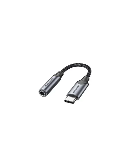 Adaptador Audio Vention BGMHA/ Jack 3.5 Hembra - USB Tipo-C Macho/ 10cm/ Gris