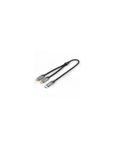 Cable Conversor Vention BGVHG/ 2x RCA Hembra - USB Tipo-C Macho/ 1.5m/ Gris